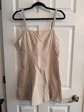 Altar'd State Light Cream Spaghetti-Strap Mini Dress